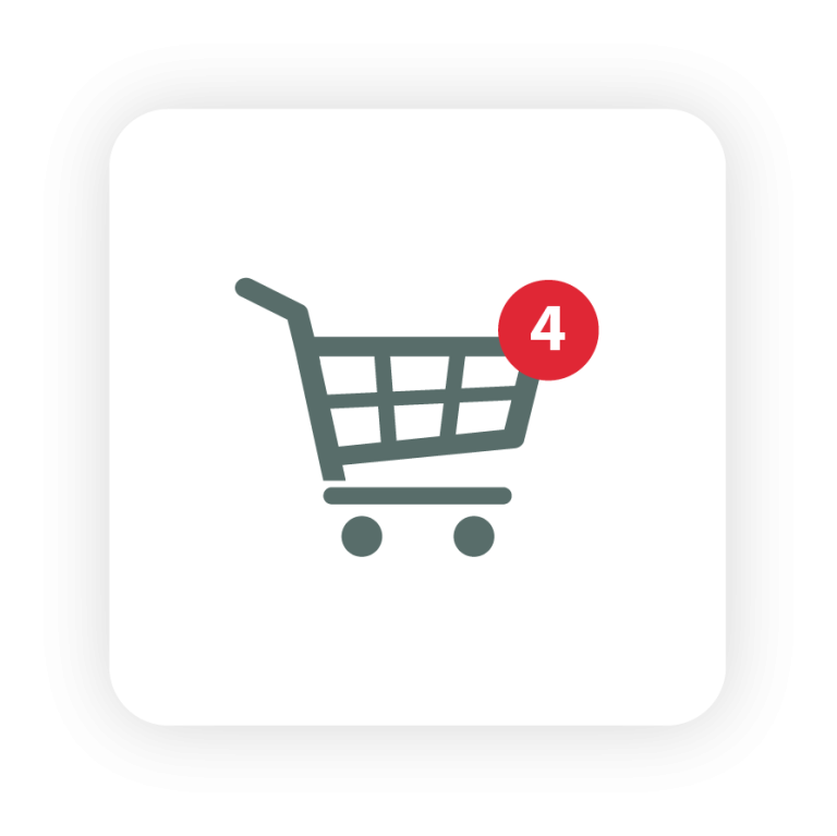 Ecommerce shopping cart icon