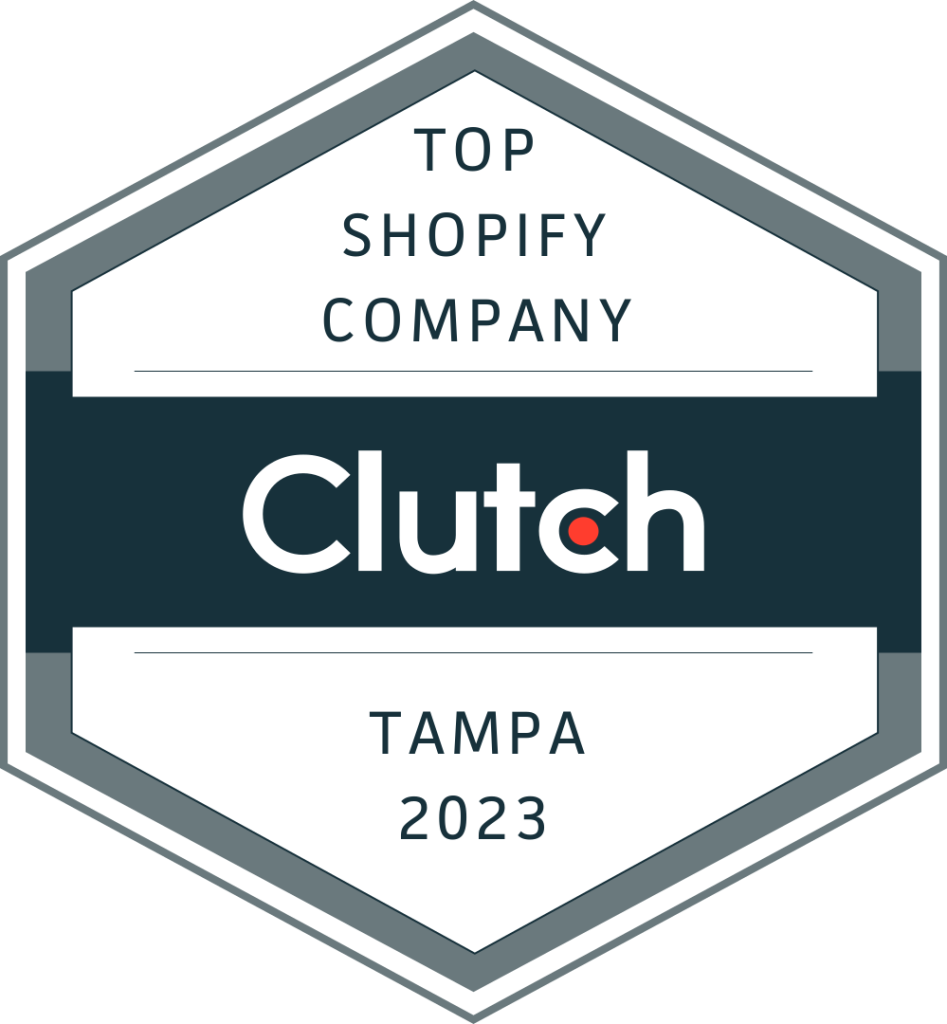 Clutch.co badge showing Mage H.D. as Top Shopify Company in Tampa | Mage H.D. | Mage H.D.